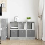 vidaXL Buffet Gris béton 88 5 x 27 5 x 63 5 cm