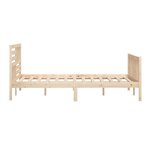 vidaXL Cadre de lit 150x200 cm Très grand Bois massif