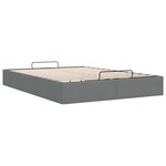vidaXL Cadre de lit ottoman sans matelas gris foncé 140x190 cm tissu