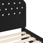 vidaXL Cadre de lit pour tout-petit avec tête de lit Noir 70 x 140 cm