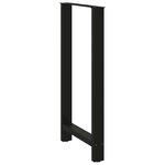 vidaXL Pieds de table de bar Noir 2 pièces 60 x (110-111) cm Acier