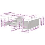vidaXL Ensemble de canapé de jardin 11 Pièces Beige  gris clair