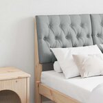 vidaXL Tête de lit capitonnée Gris clair 120 cm Pin massif