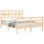vidaXL Cadre de lit sans matelas bois massif