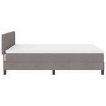 vidaXL Lit à ressorts avec matelas Taupe 140 x 190 cm tissu