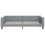 vidaXL Lit de jour avec matelas gris clair 90x200 cm tissu