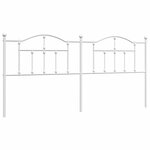 vidaXL Tête de lit métal blanc 193 cm