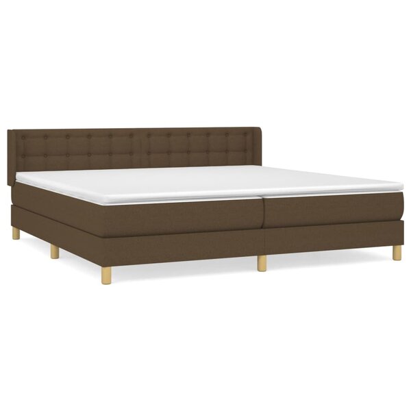 vidaXL Sommier à lattes de lit avec matelas Marron foncé 180x200 cm
