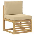 vidaXL Ensemble de canapé d'angle 10 Pièces Blanc et Beige