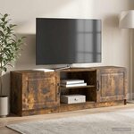 vidaXL Meuble TV Chêne fumé 150 x 31 x 47 cm Bois d'ingénierie