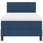 vidaXL Lit à ressorts avec matelas bleu 90x200 cm tissu