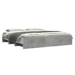 vidaXL Cadre de lit sans matelas gris béton 200x200 cm bois ingénierie