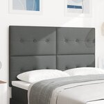 vidaXL Tête de lit capitonnée gris foncé 140 cm Tissu