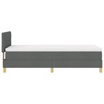 vidaXL Lit avec sommier et matelas gris foncé 90x190 cm Tissu