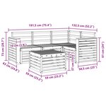 vidaXL Ensemble de canapés d'extérieur 5 Pièces Naturel