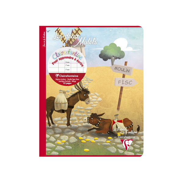 Cahier D'Ecriture Double Ligne - 17 x 22 cm - Les Deux Mulets