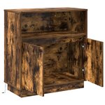 vidaXL Buffet avec LED Chêne Fumé 71x34 5x75 cm Bois d'ingénierie