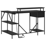 vidaXL Bureau Chêne noir 120 x 79 x 86.5 cm Bois d'ingénierie