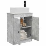 vidaXL Meuble de salle de bain avec évier Gris béton 54 x 35 x 83 cm