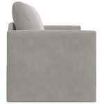 vidaXL Canapé-Lit Gris clair 124 x 71 x 78 cm Velours