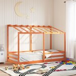 vidaXL Lit pour enfants sans matelas cire marron 80x200 cm pin massif