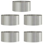 vidaXL Pots de jardin 5 Pièces Argent 40 x 40 x 20 cm Acier inoxydable
