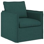 vidaXL Canapé 2 Pièces Vert foncé 196 x 82 x 85 cm tissu