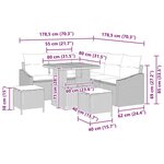 vidaXL Ensemble de canapé de jardin 8 Pièces Beige et Gris clair