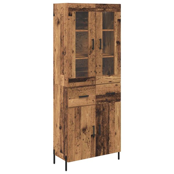 vidaXL Haut Armoire Bois Ancien 69 5 x 34 x 180 cm Bois d'ingénierie