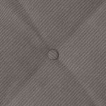 vidaXL Coussin de Dos Gris clair 120 x 50 cm Tissu en velours côtelé