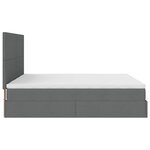 VidaXL Cadre de lit ottoman avec matelas gris foncé 160x200cm tissu