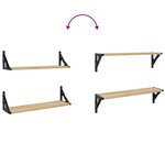 vidaXL Étagères murales 2 Pièces chêne sonoma 60x15x15 5 cm