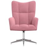 vidaXL Chaise de relaxation Rose Velours