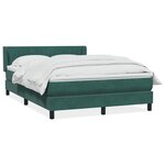 vidaXL Sommier à lattes de lit et matelas vert foncé 160x210cm velours