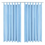 vidaXL Rideau occultant avec boucles 2 Pièces 140 x 175 cm Turquoise