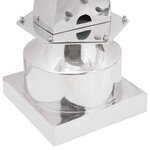 vidaXL Sculpture Argent 26x26x110 cm Hélice demi