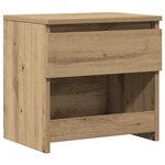 vidaXL Table de chevet chêne artisanal 40x30x39 cm bois d'ingénierie
