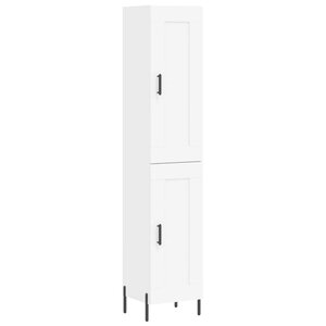 vidaXL Buffet haut Blanc 34 5x34x180 cm Bois d'ingénierie