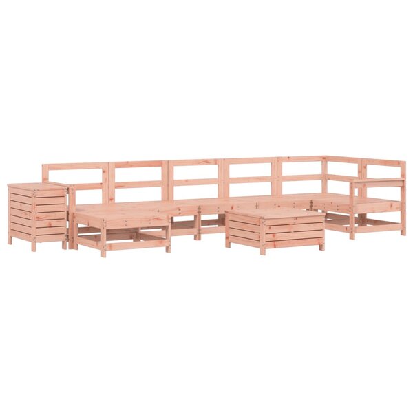 vidaXL Salon de jardin 9 Pièces bois massif sapin de douglas