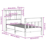 vidaXL Cadre de lit sans matelas 90x200 cm bois de pin massif
