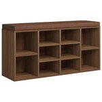 vidaXL Banc à chaussures Chêne marron 103x30x48 cm Bois d'ingénierie