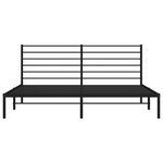 vidaXL Cadre de lit métal sans matelas avec tête de lit noir 193x203cm