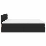 VidaXL Cadre de lit ottoman avec matelas noir 180x200 cm similicuir