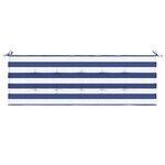 vidaXL Coussin de banc de jardin rayures bleues et blanches 150x50x4cm