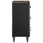 vidaXL Buffets 2 Pièces gris clair 60x33 5x75 cm bois de manguier massif