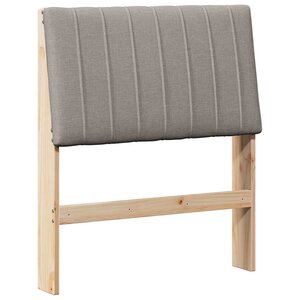 vidaXL Tête de lit capitonnée Taupe 75 cm Pin massif