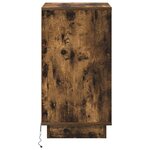 vidaXL Cabinet de chevet avec tiroir avec Chêne fumé 39 x 34 5 x 65 cm