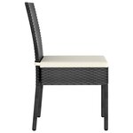 vidaXL Chaises à manger de jardin lot de 2 Résine tressée Noir