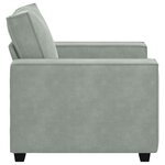 vidaXL Fauteuil Gris clair 60 cm Velours