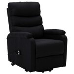 vidaXL Fauteuil Noir Tissu